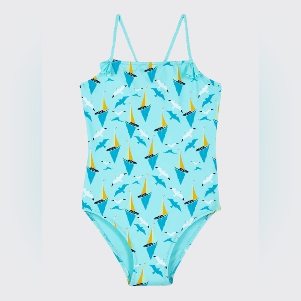 VILEBREQUIN Girl's Gom Sailboat Print One-Piece Swimsuit